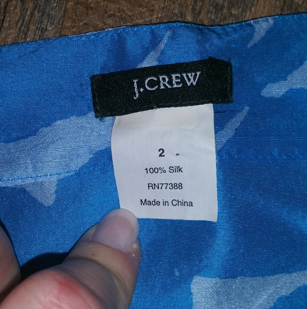 J. CREW 100% SILK STRUCTURED BLOUSE W/ POCKETS - Picture 5 of 8